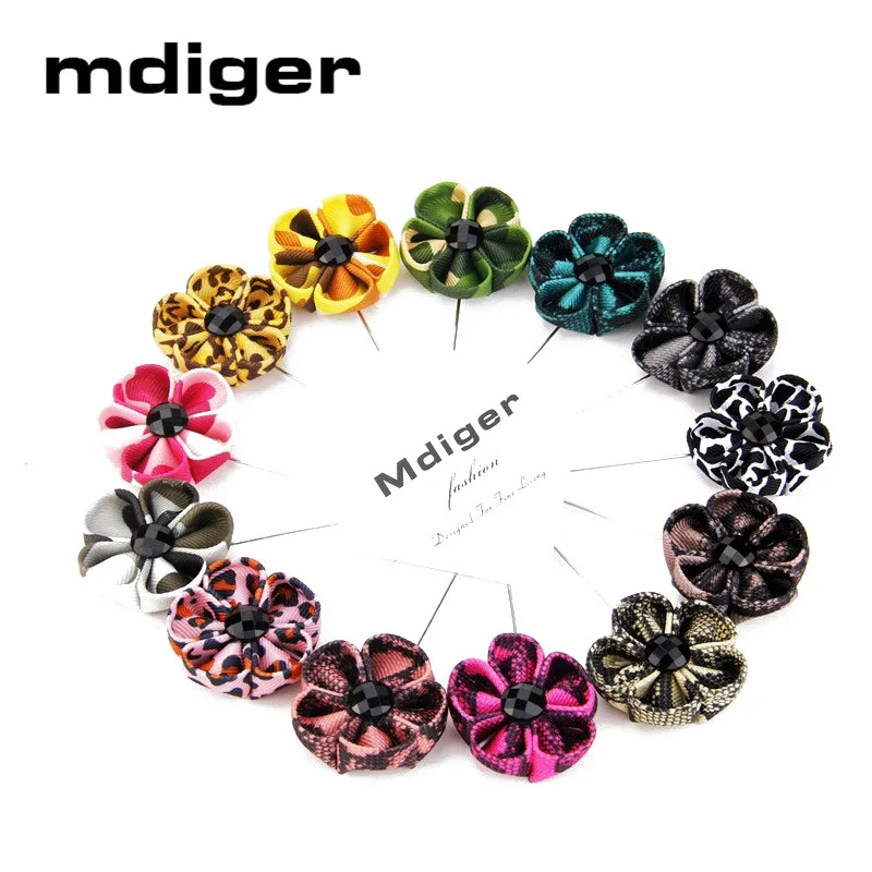 Mdiger Classic Brooches Ribbon Flower Lapel Pins Petal Markings Vintage Brooch For Wedding Size 4*9cm Mixed 13 Pcs/Lot Mens Pin | Украшения