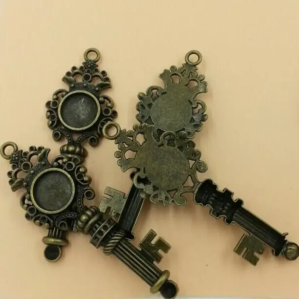 Кабошон 14 мм установочная основа Пустые Подвесные лотки брелоки из цинкового