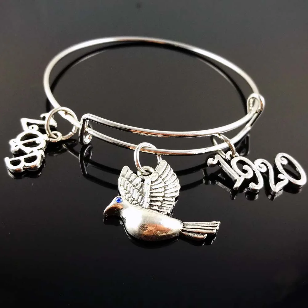 Прямая поставка ZPB регулируемый стальной браслет Zeta phi beta dove 1920 DIY ювелирные