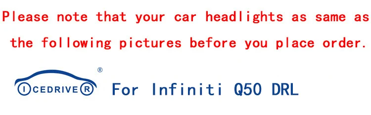 Icedriver для Infiniti Q50 DRL RGB многоцветный светодиодный дневные ходовые огни красный синий Демон освещение для глаз лампы Q50L Q70
