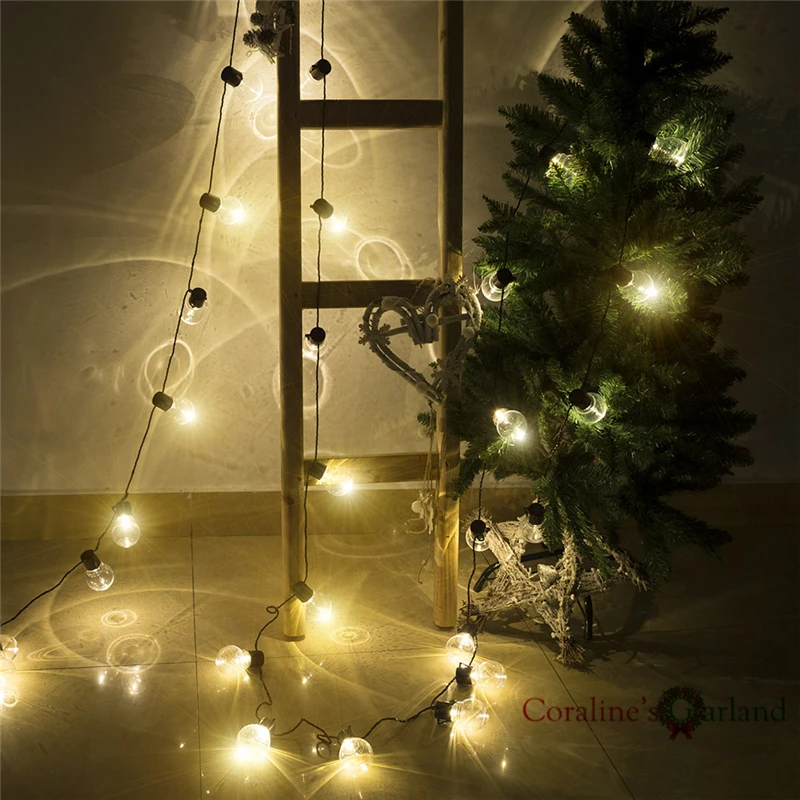 

10M 38 LED Globe Festoon Party Ball string light outdoor led Christmas Lights Connectable fairy light wedding party garland