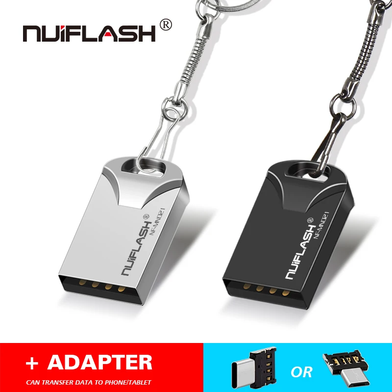 Мини-Прыжок Nuiflash с быстрой скоростью 4 ГБ USB флеш-накопитель 32 ГБ 16 ГБ 8 ГБ металлический водонепроницаемый накопитель 64 ГБ 128 ГБ USB флешка