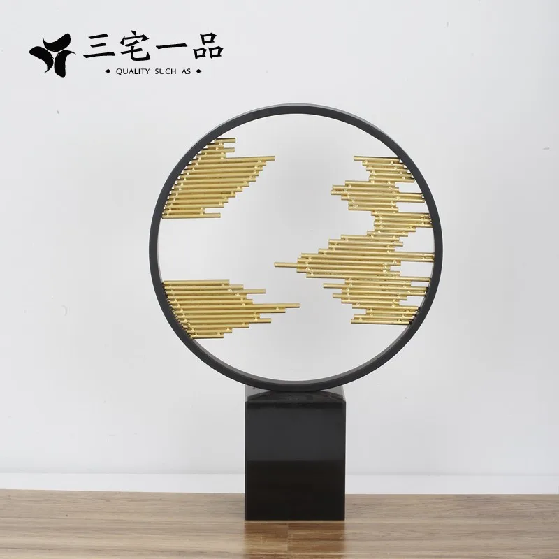 Новый китайский дзен абстрактный пейзаж отражения Bamboo Sheng Золотой Трубки