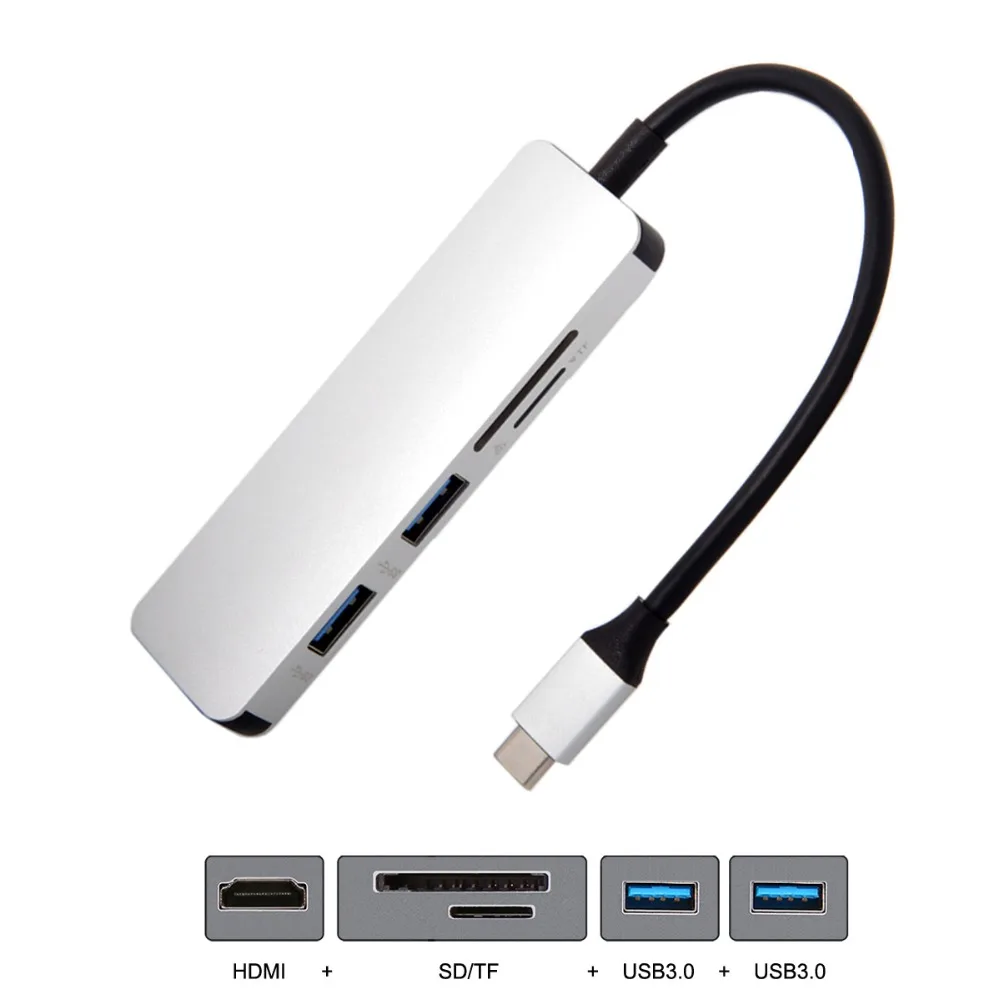 Цифровой av адаптер несколько USB 3 1 Type C к HD & двойной Порты 0 концентратор и SD
