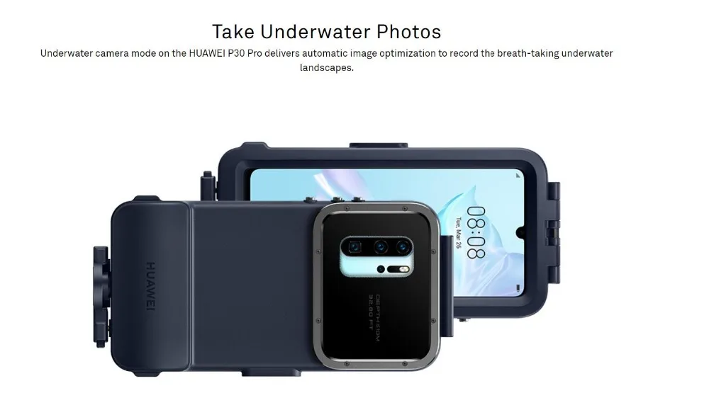HUAWEI P30 Pro Чехол для подводной съемки защитный чехол для дайвинга водонепроницаемый P30 Pro Чехол для подводной съемки Новинка