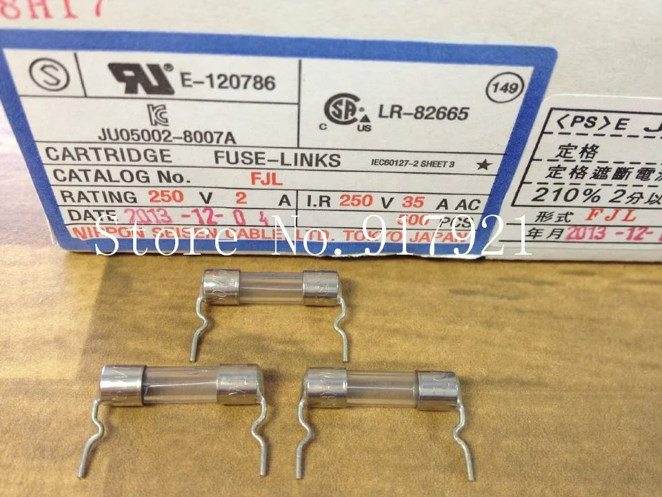 

[ZOB] Japan imported JET pin FJL 5X20 2A 250V FUSE original micro glass --200pcs/lot