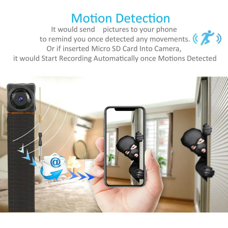 DIY камера Мини Wifi Full HD 1080P видеокамера P2P Обнаружение движения видео безопасность