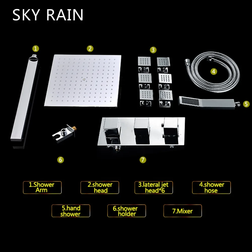 Душевая лейка SKY RAIN латунная Лейка для душа 10 дюймов с душевой лейкой|Душевая