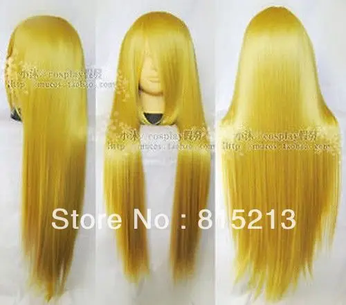 Dd00507 COS ПАРИК Новый Косплей Длинные Блондинку Прямо Парик 100 см |