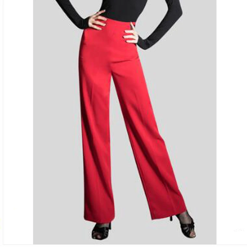 

Dance pants high waist loose Latin national standard dance wide leg modern dance practice women's trousers JQ900