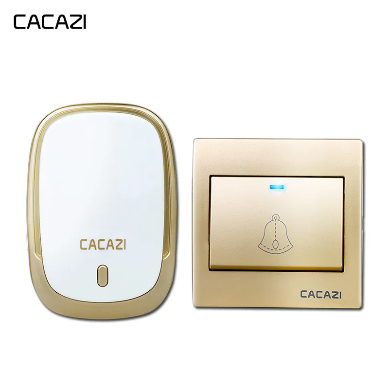 Беспроводной смарт звонок CACAZI Водонепроницаемый дверной с дистанционной
