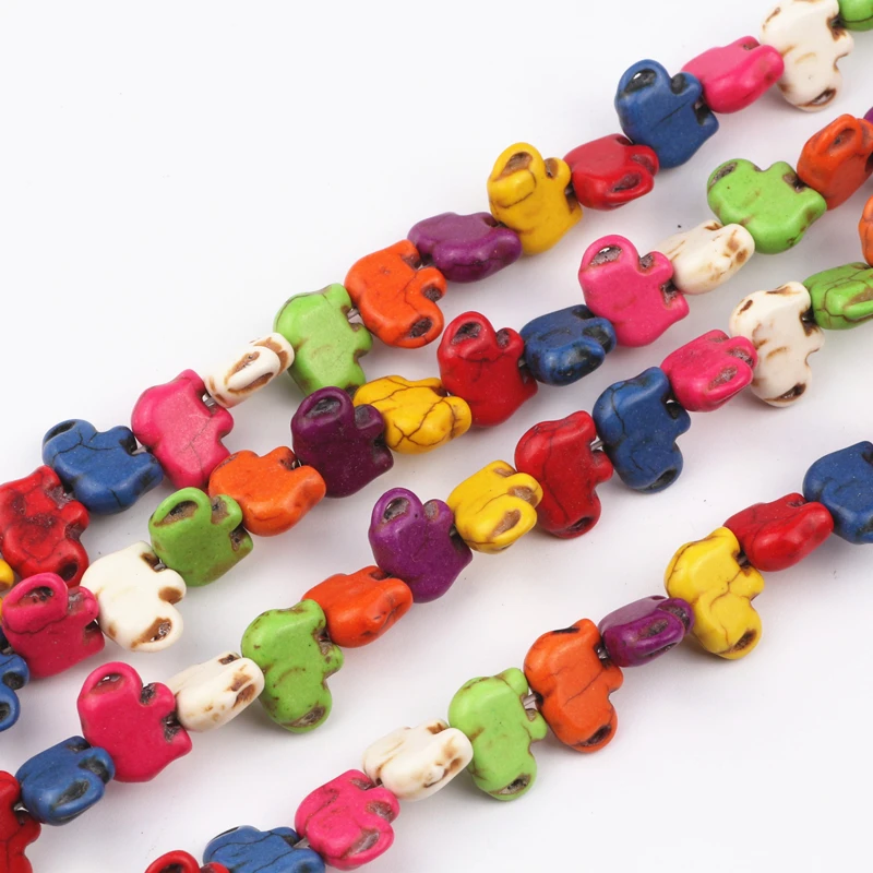 Выберите размер 11x15 мм 14x18 Красочные Howlite слон бусины Свободные каменные Подвески