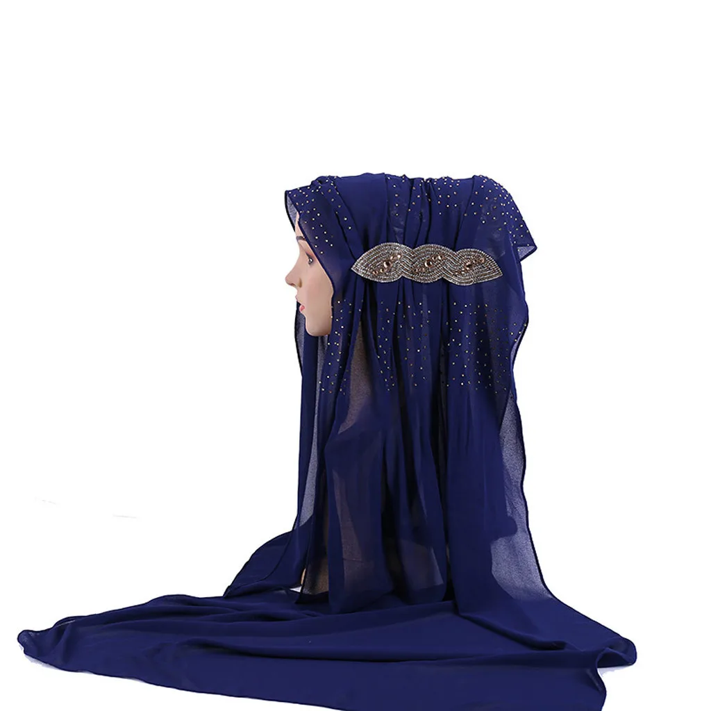 KLV Женская хиджаб с цветочным принтом стильная индийская шляпа мусульманская