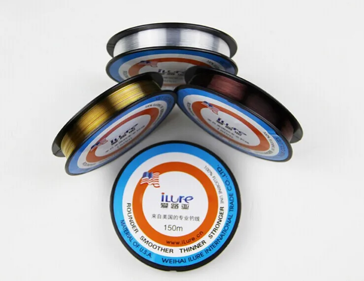 Ilure леска/фторуглеродная леска/основная леска 150 метров красочная прозрачная