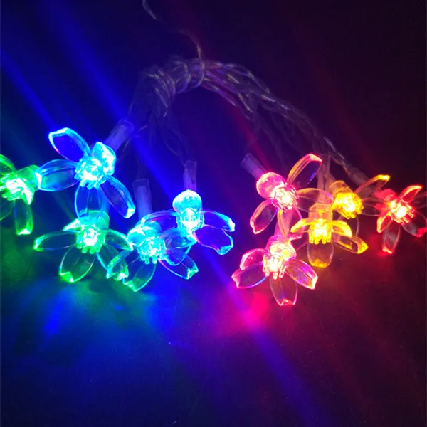 Cherry RGB YIYANG 1,5 м 10 светодиодный s Рождественская елка снежные хлопья снежные шары светодиодный Сказочный светильник рождественские вечерние гирлянды для дома и сада декоративный светильник s - Испускаемый цвет: Cherry RGB