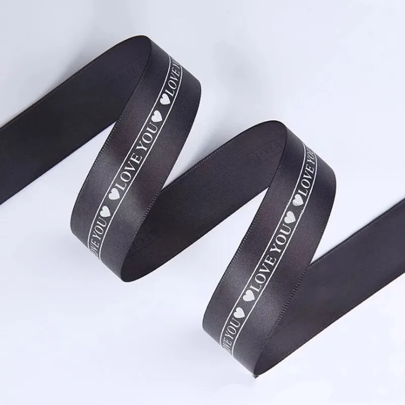 same as pic 2,5 см лента с цветами "forever love and love you" Упаковка букета "сделай сам" материалы ручной работы бант для цветов - Цвет: same as pic
