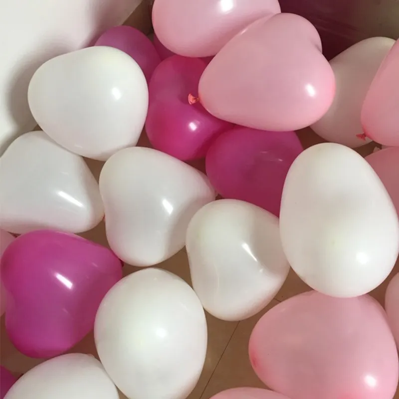 100Pc красный розовый шар 10 дюймов любовь латексные воздушные шары сердце