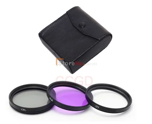 

4 in 1 52mm UV cpl fld bag Filter bag case for D7000 D5200 D5100 D3200 D3100 D3000 D90 D80LF135+