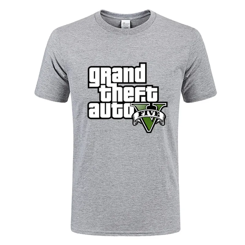 Новый летний стиль Хлопковая мужская одежда Grand Theft Auto 3D GTA 5 футболка с логотипом