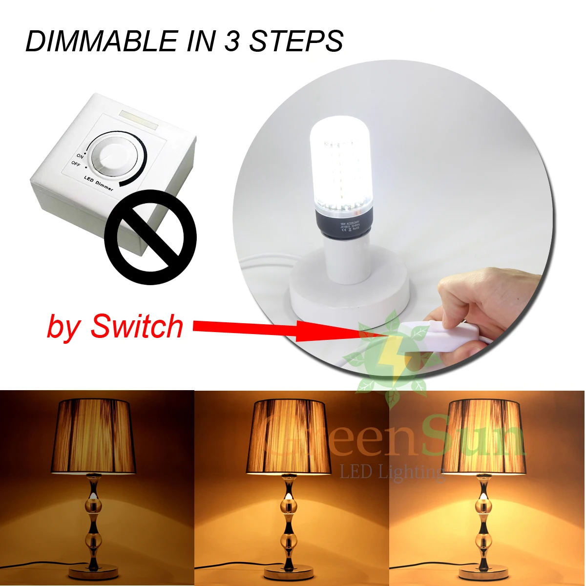 Затемнения 6 Вт 2835 SMD СВЕТОДИОДНЫЙ Светодиодная лампа-кукуруза E14 E27 G9 GU10 B22