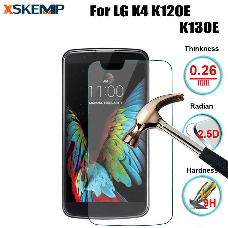 Высококачественное 9H 0 26 мм защитное закаленное стекло для LG K4 K120E K130 без