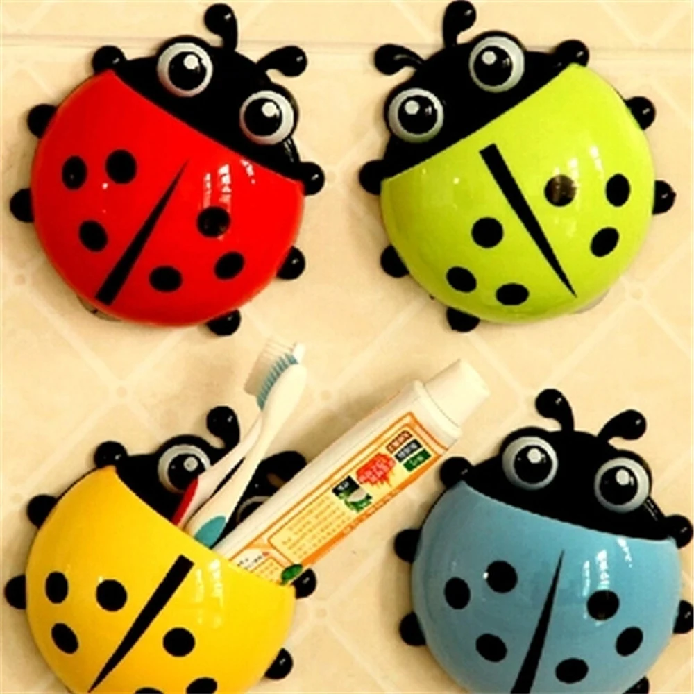 Новый настенный органайзер для зубной щетки и пасты Ladybird|ladybird toothbrush holder|bathroom