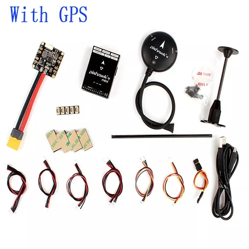 With GPS Pixhawk 4 Mini+ Pixhawk4 gps модуль+ PM06 V2 плата управления питанием Holybro автопилот, система управления полетом STM32F765 для радиоуправляемого дрона - Цвет: With GPS