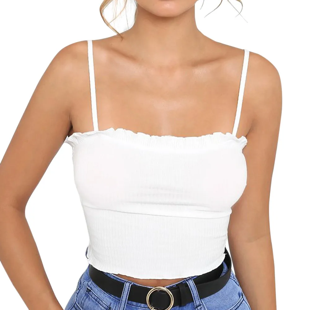 

women camisoles sexy spaghetti strap Tops 2019 Summer Solid Breathable Shoulder Vest For Female Y509