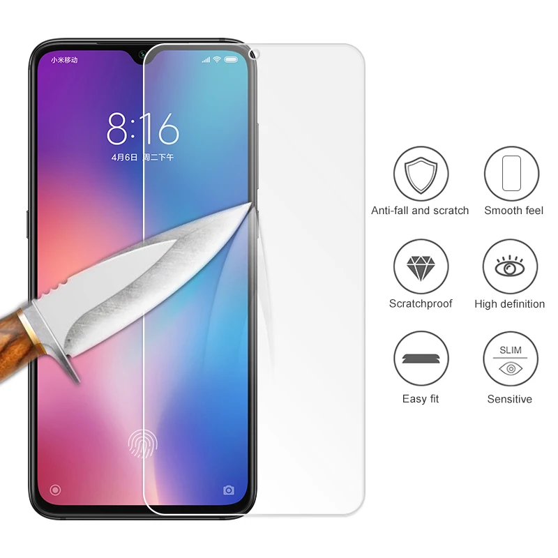 Прозрачное закаленное стекло для Xiaomi Mi6X Mi5X Mi 9 8 SE Lite Исследуйте ультратонкое