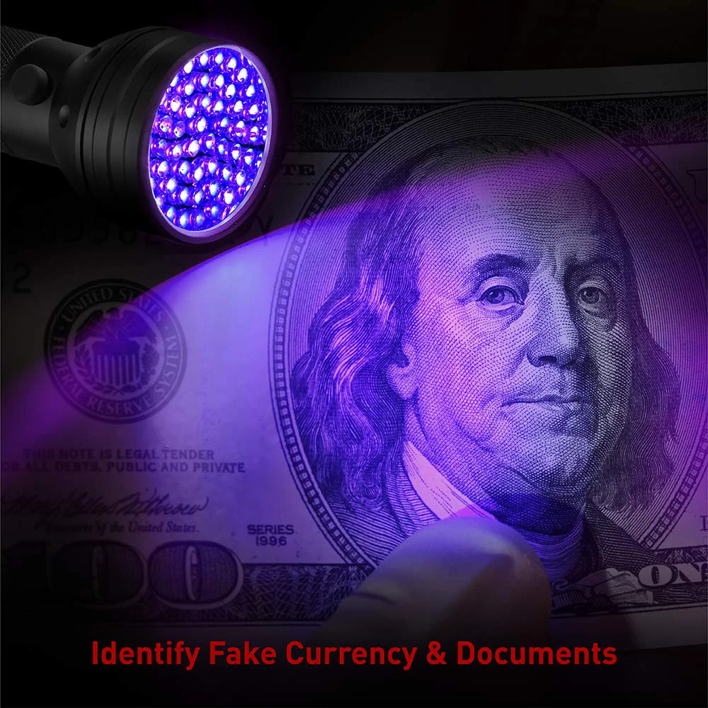 Светильник ingview УФ фонарик светильник черный 51 светодиодный 395 нм