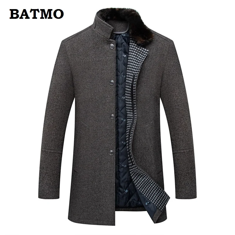 BATMO 2019 Новое поступление Зимний высококачественный шерстяной Теплый Тренч для