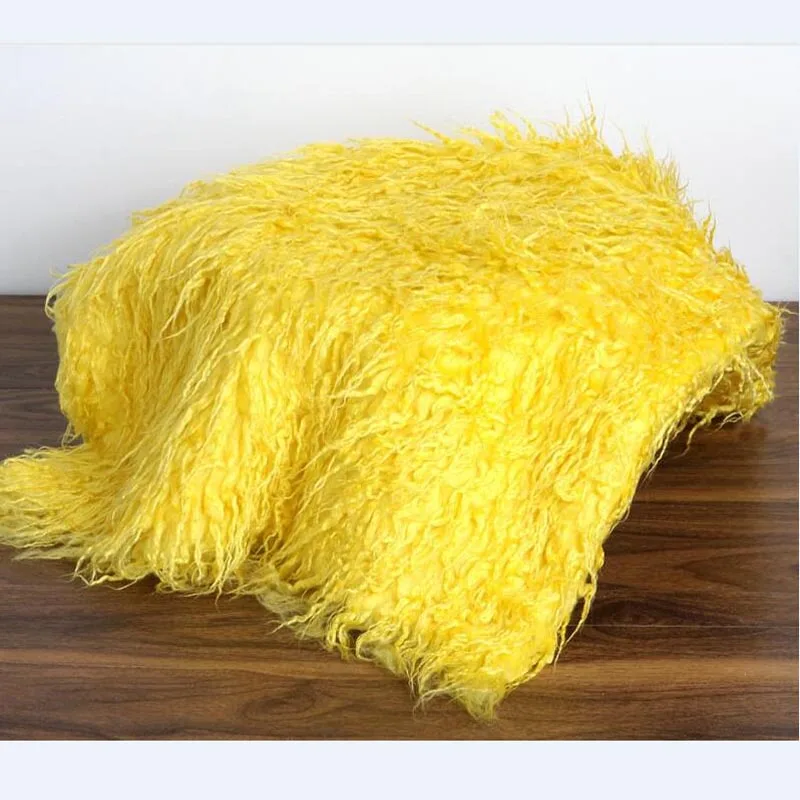 Newborn Baby Soft Faux Fur Photograph Prop Blanket Infant Sleeping Swaddle Blankets Baby Shower Gift 50x80cm
