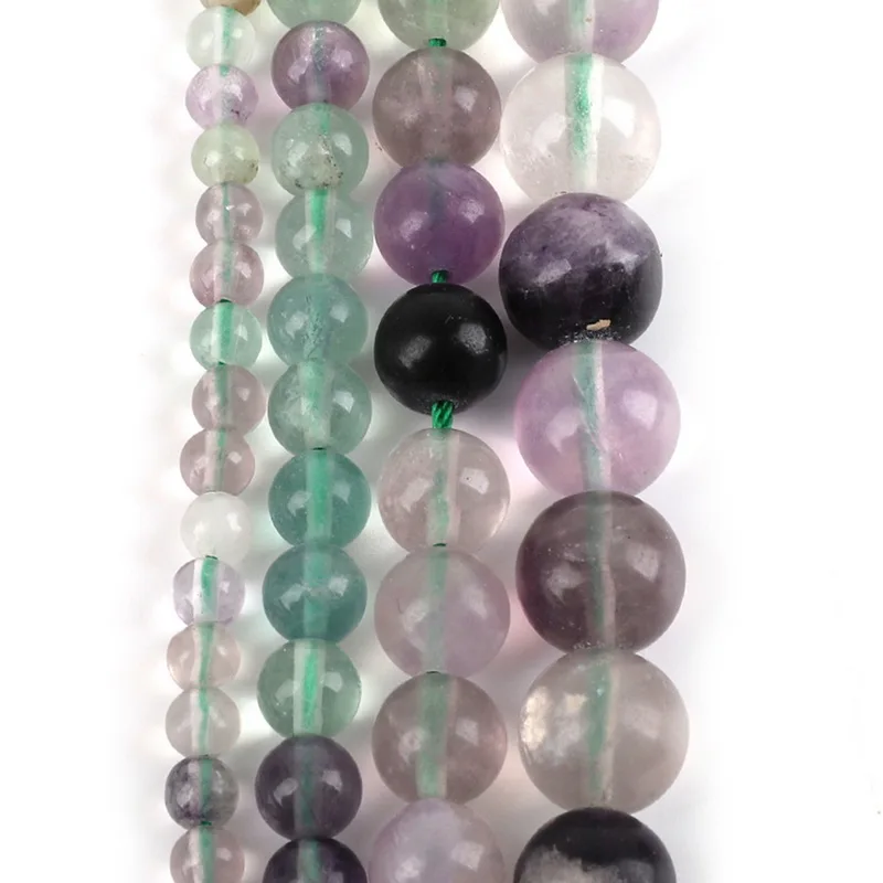 Nicebeads натуральный камень красочный флюорит круглые свободные бусины 15 дюймов