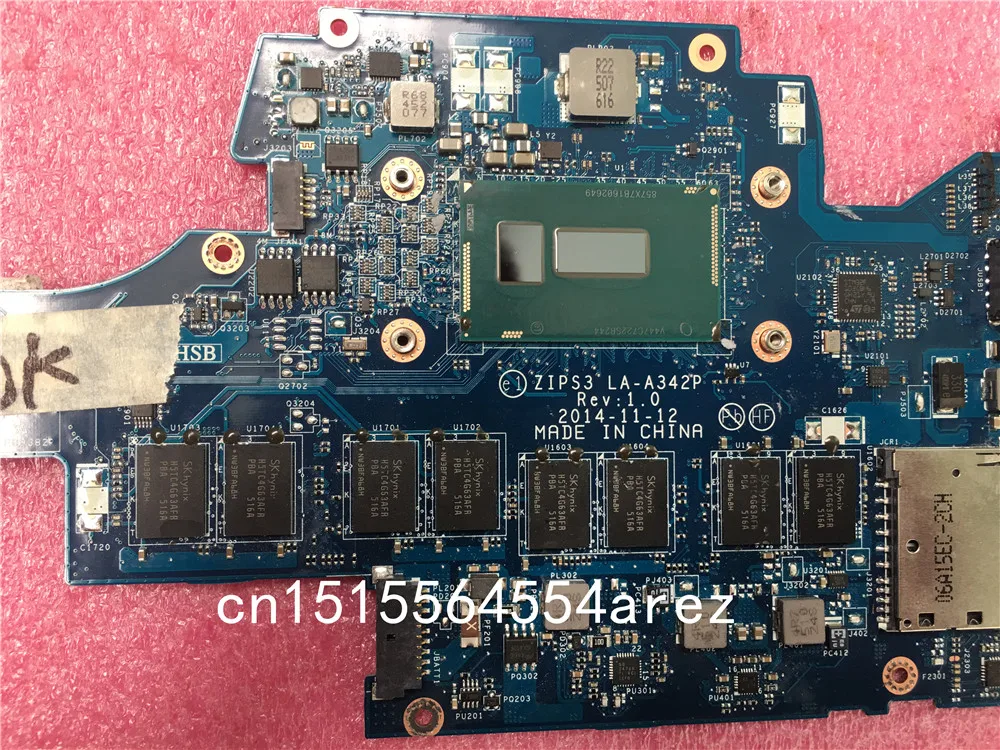 Оригинальный ноутбук Lenovo ThinkPad YOGA 12 материнская плата i3 i3-5005U CPU 4G FRU 00HT789 |