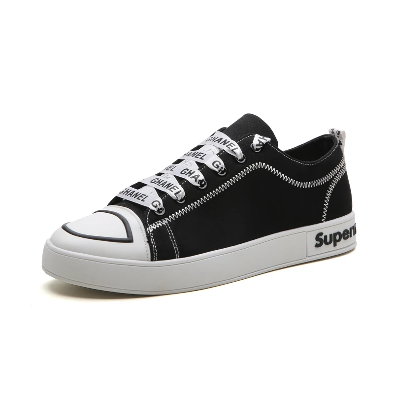 MYCORON New 2019 Spring Lace-Up Canvas Shoes Men Sneakers Luxury Fashion Black Casual Sapatenis Masculino | Обувь