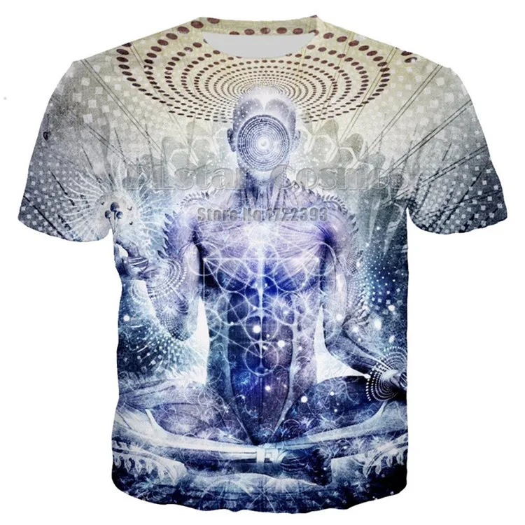 PLstar Космос Harajuku геррен Будда футболки для мужчин/женщин Poleras Буда хемд уличная психоделическая футболка унисекс плюс размер 5XL - Цвет: color as picture