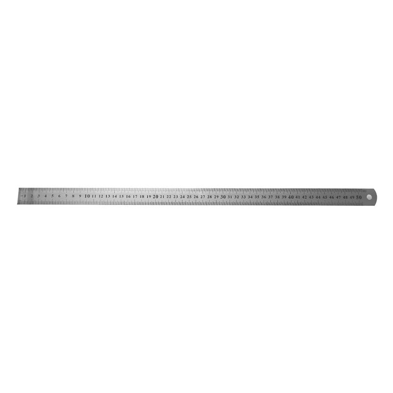 1Pcs High Quality Double Side Scale Stainless Steel Straight Ruler Measuring Tool 50cm School Office Supplies | Канцтовары для