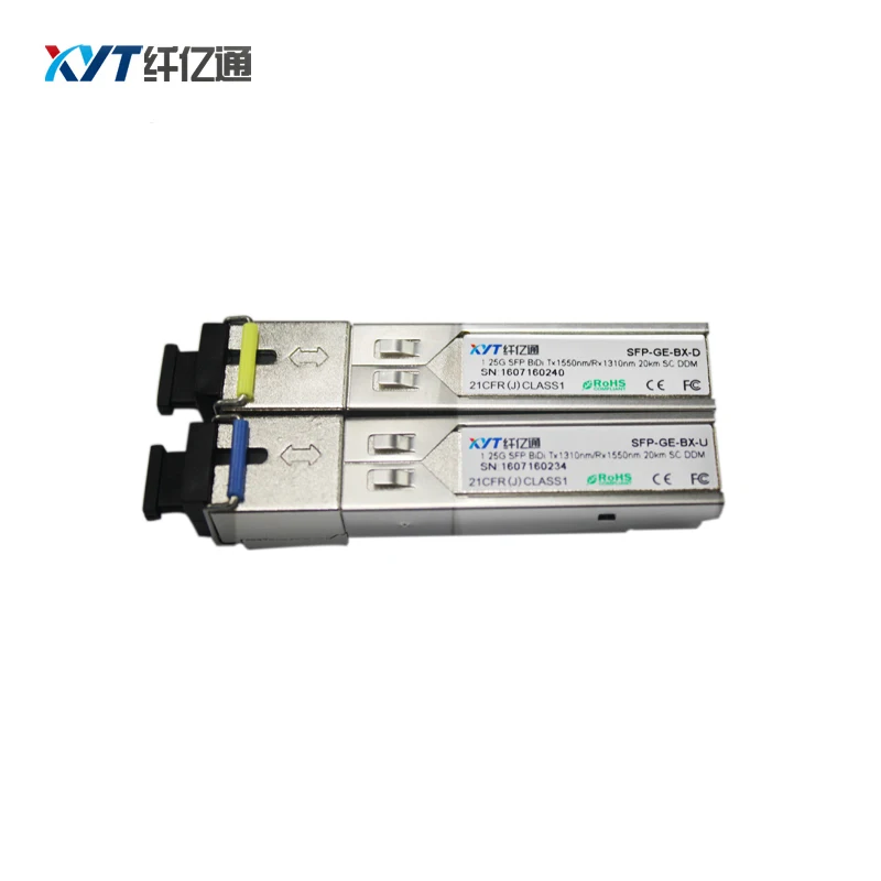 1 шт. 1550Tx/1310Rx 155M SFP одиночное волокно WDM BIDI FP Оптический приемопередатчик 20 км с DDM |