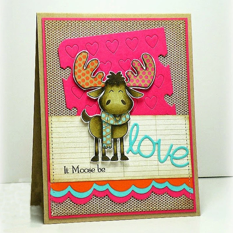 Счастливого Рождества Moose прозрачный штамп прозрачные марки для DIY скрапбукинга