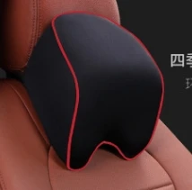 black red headrest 3D подушка для шеи с эффектом памяти, автомобильный подголовник, подушка для путешествий, держатель для шеи, чехол для сиденья для suzuki buick toyota Nissan - Color: black red headrest