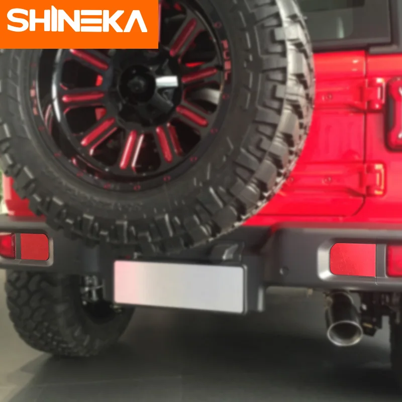 SHINEKA автомобильные наклейки для Jeep Wrangler jl аксессуары 2018 алюминиевый сплав задний