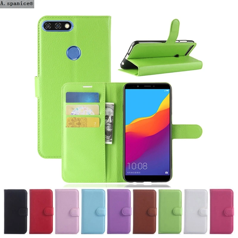 Для huawei Honor 7C (не RU) 5 99 &quotбумажник флип кожаный стоячий кейс держатель ТПУ чехол