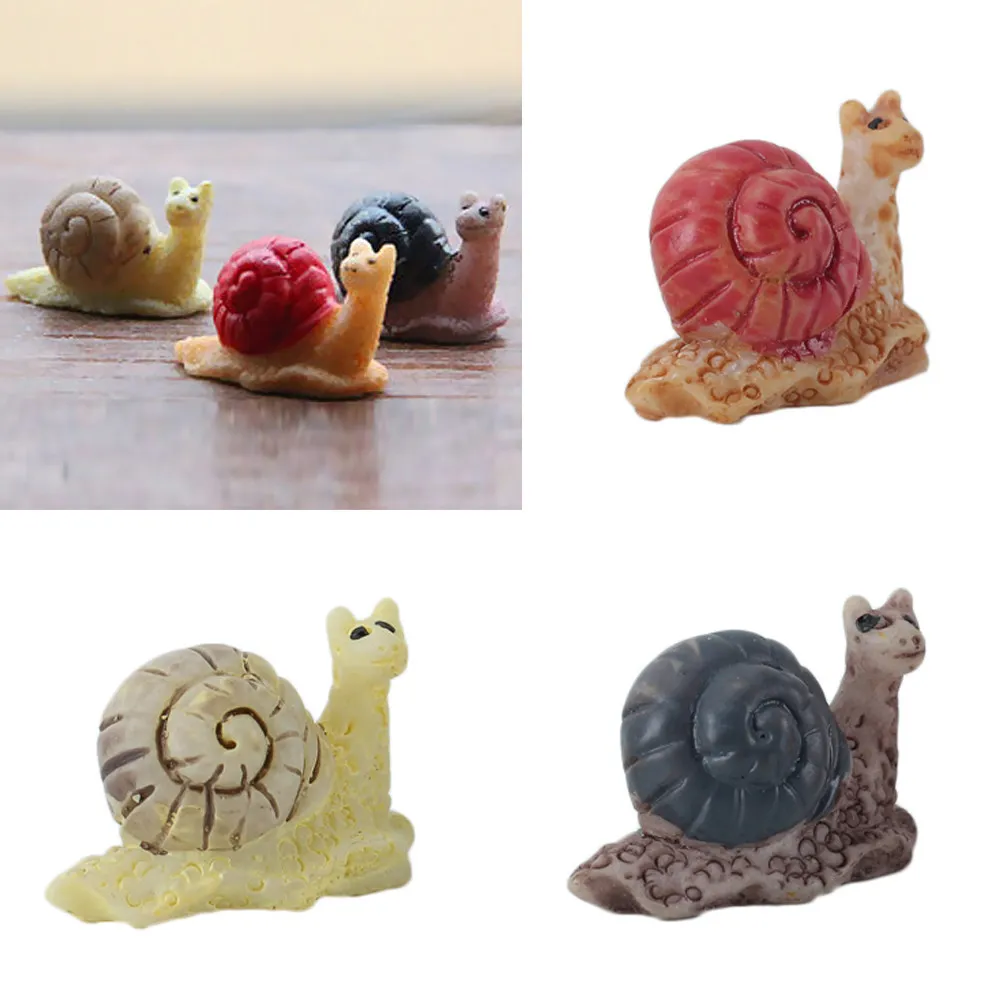 3 шт. милые миниатюрные фигурки улиток украшения для кукольного дома ремесло