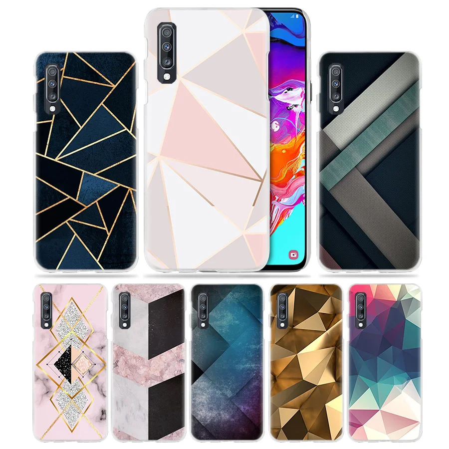Геометрических фигур линии узор чехол для samsung Galaxy M40 A50 A80 A70 A60 A40 A30 A20e A10 J4 J6 плюс J8 Жесткий Чехол для мобильного телефона