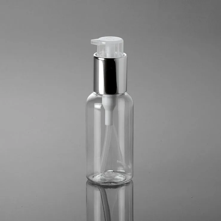 

300PCS/LOT 75ML PET Lotion Pump Transparent Plastic Cosmetic Container Empty