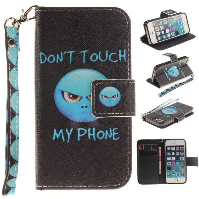 COATUNCLE чехол для телефона, чехол для Apple iPhone 5, 5S, SE, чехол для iPhone 5, чехол с собакой, совой, цветочным бумажником, откидной чехол, кожаный чехол
