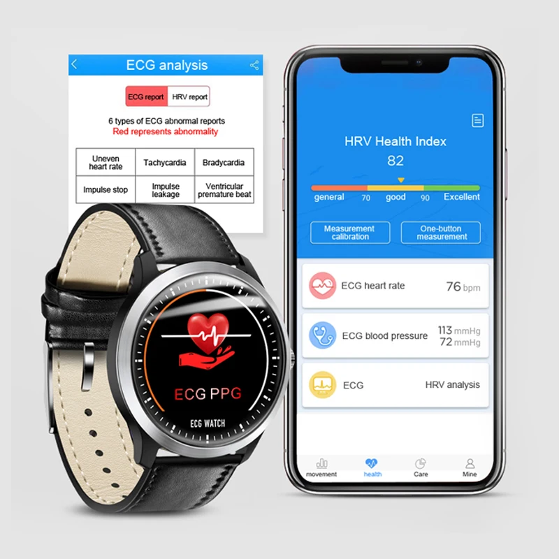 N58 ЭКГ PPG умные часы с электрокардиографом ЭКГ дисплей Holter ЭКГ монитор сердечного ритма кровяное давление Smartwatch для женщин и мужчин