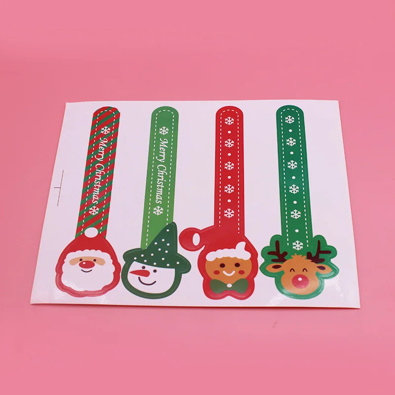40pcs Long Christmas Cake Seal Sticker Gift Push Pop | Дом и сад