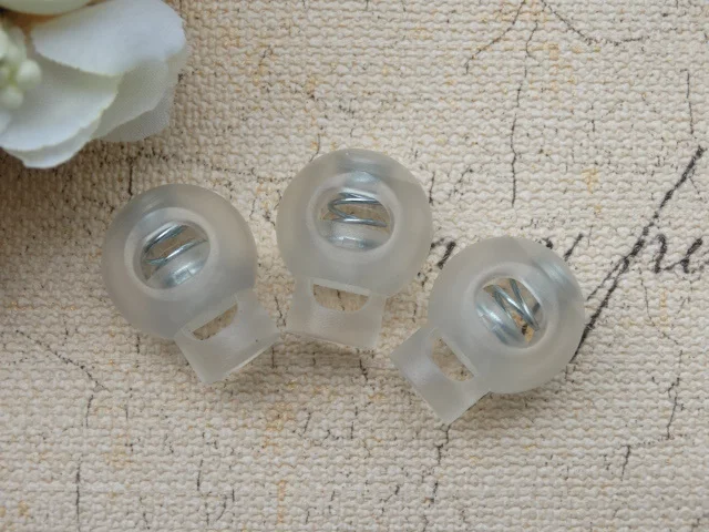 20 шт./лот прозрачные пластиковые замки для шариковых шнуров Круглый рычажный