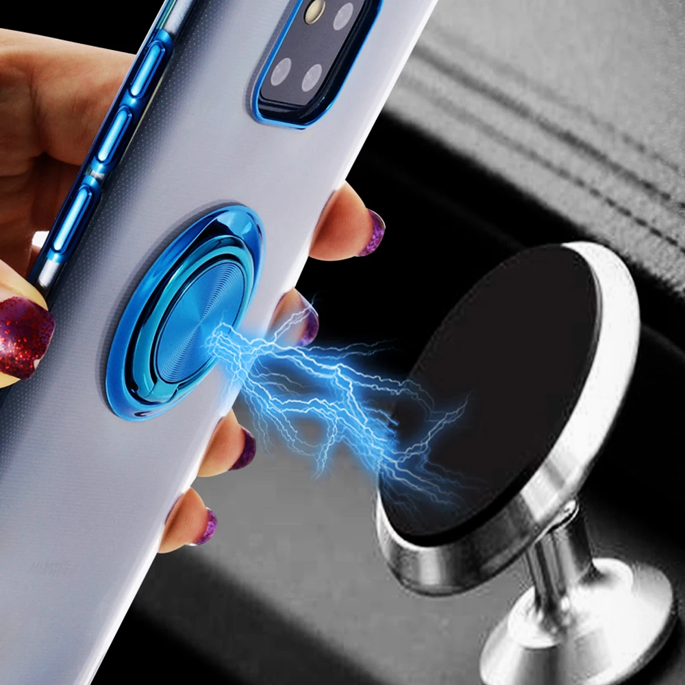 Ascromy для huawei коврики 20 Pro чехол 360 градусов кольцо стенд ТПУ Бампер Покрытие